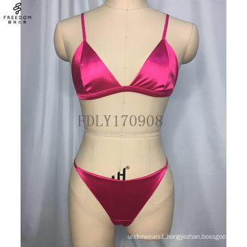 Custom Encaje Sexy Lingerie Mesh Plu Size Triangle Wholesale Woman Bra Women Satin High Quality Bralette